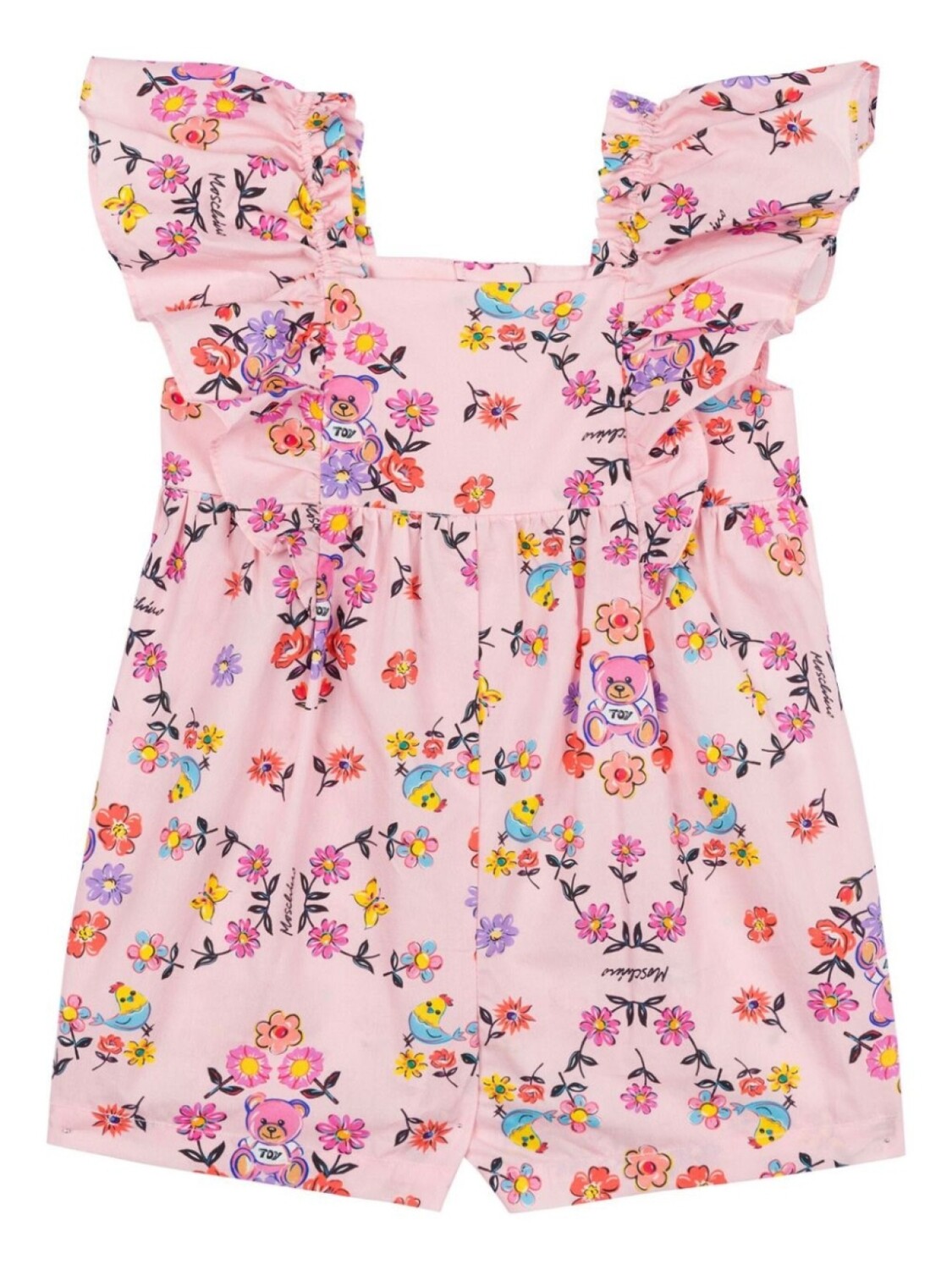 

Moschino Kids ромпер с цветочным принтом, розовый