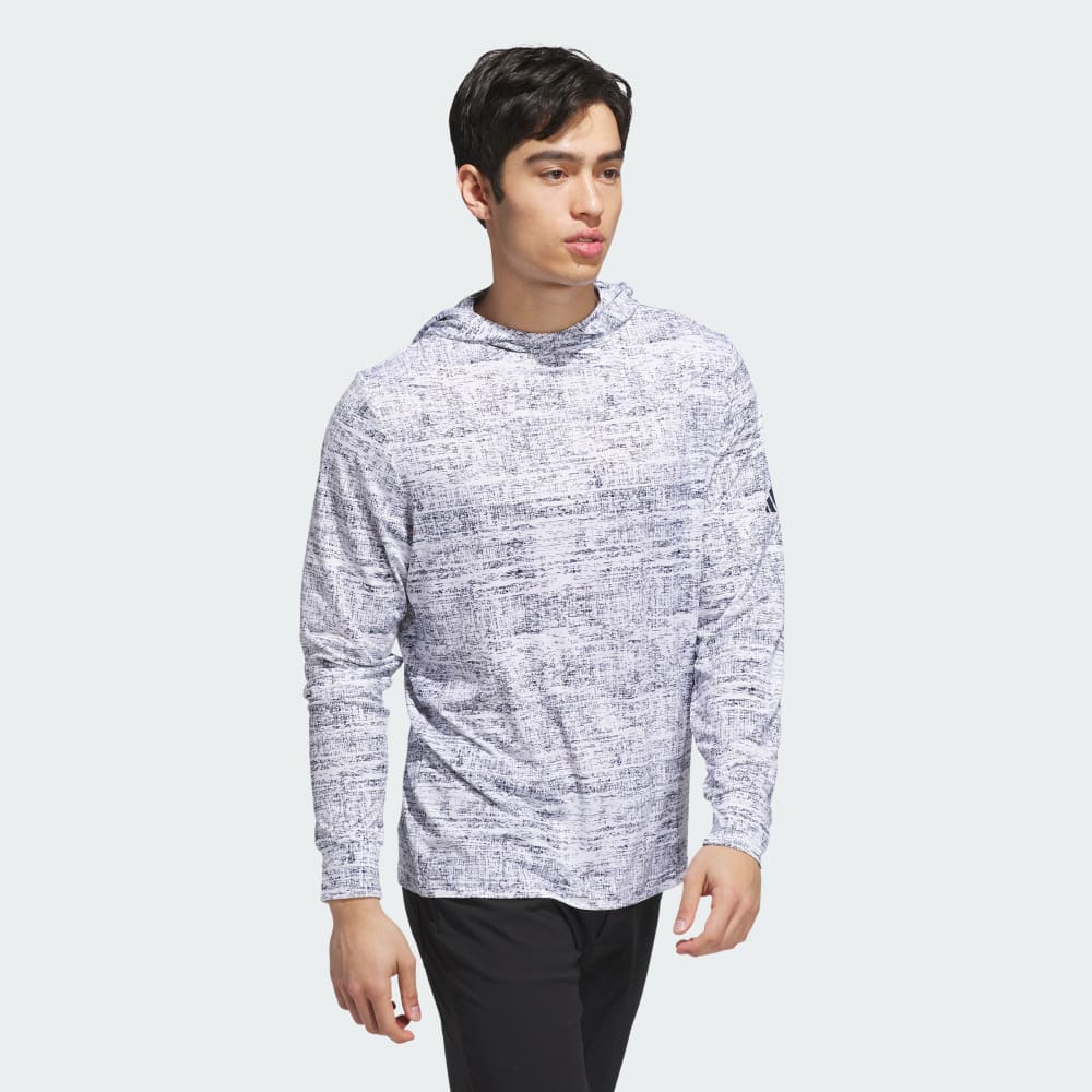 Спортивное худи Adidas Performance Printed Lightweight Hoodie, цвет White/Collegiate Navy — фото 3