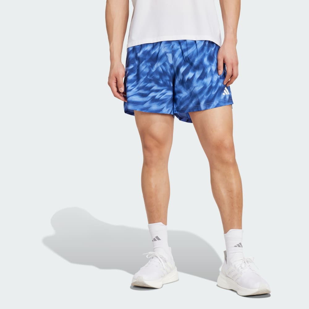 

Спортивные шорты Adidas Own The Run Allover Print Shorts, цвет Blue Fusion/Dark Blue