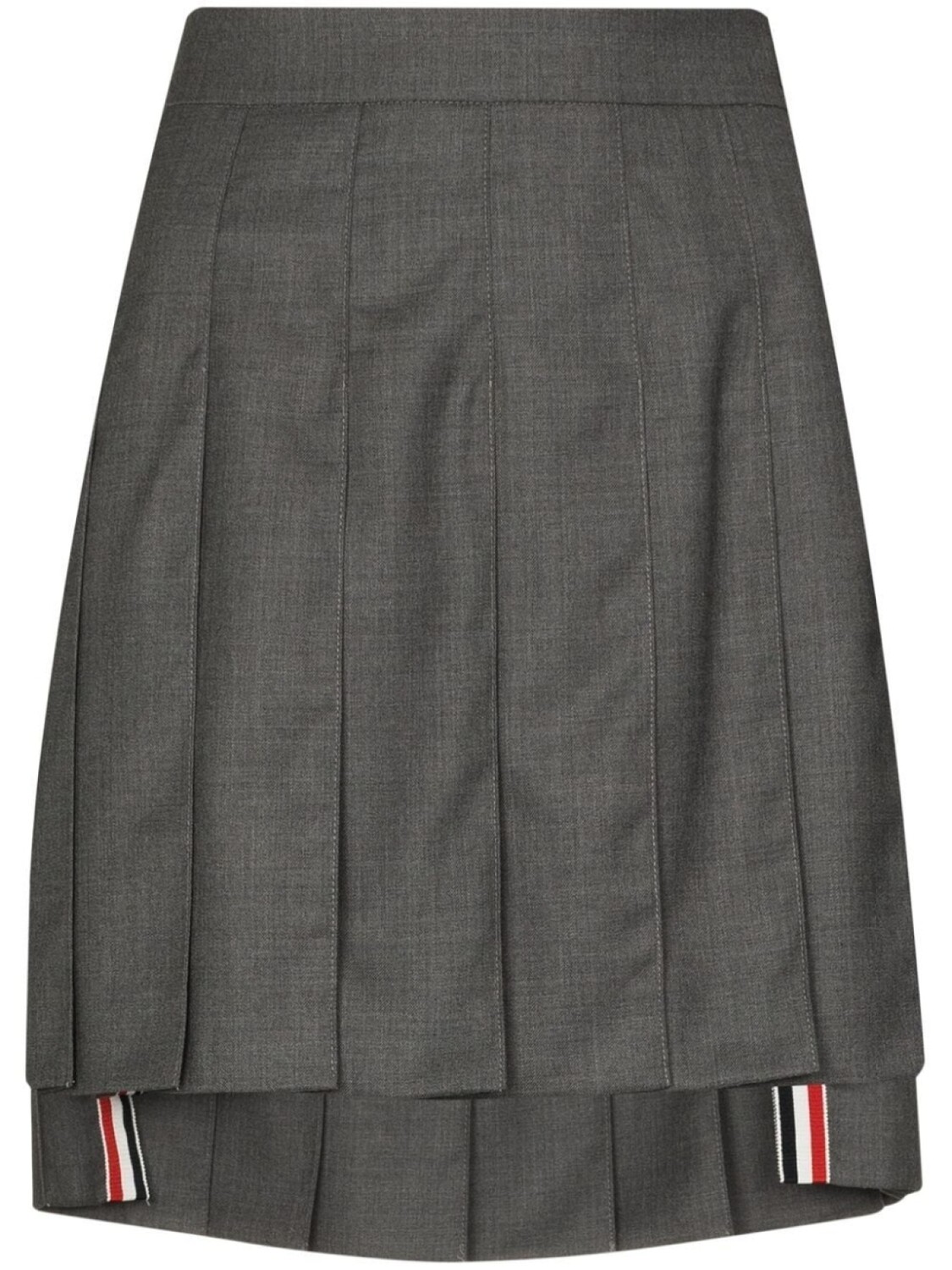 

Thom Browne юбка мини со складками и асимметричным подолом, серый
