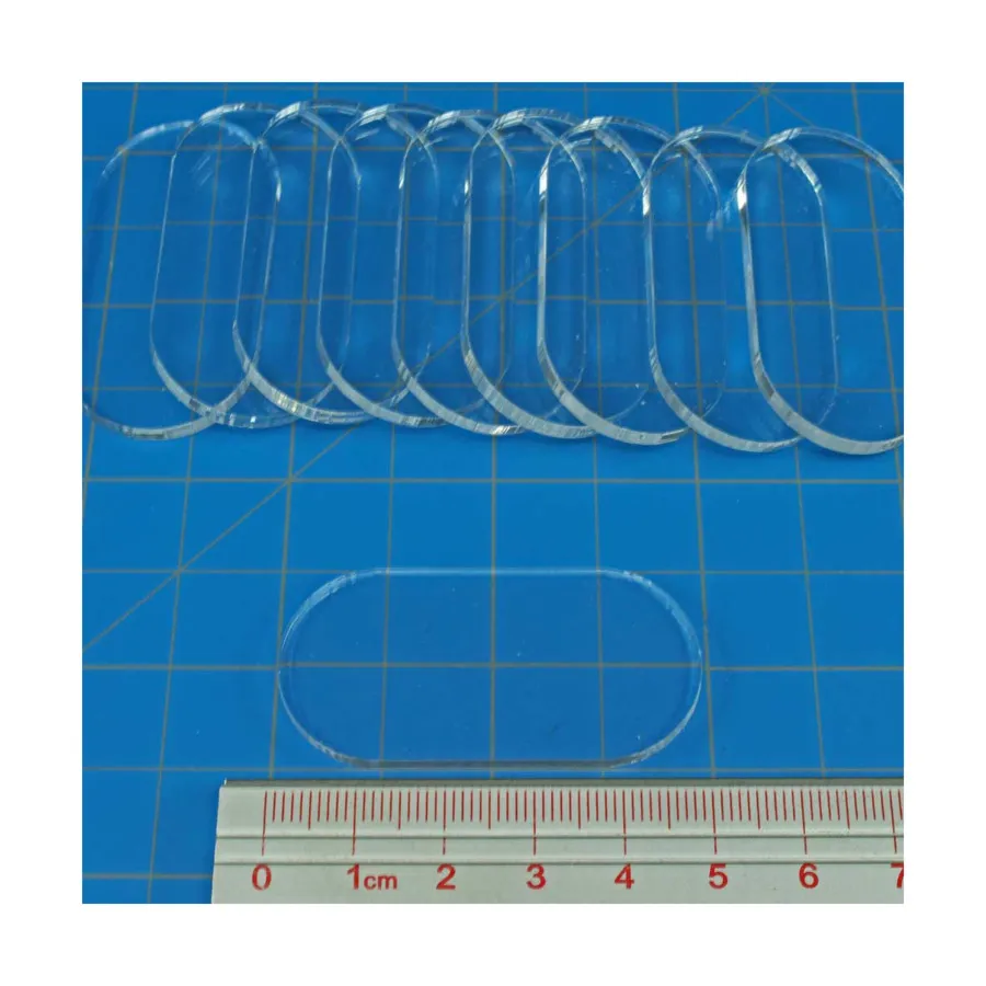 

Основы для таблеток - 25x50 мм (10), Miniature Bases - Clear Acrylic - 1.5mm Thick (Litko Aerosystems)