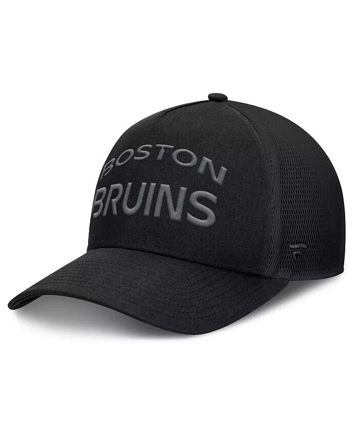 

Мужская черная бейсболка Boston Bruins Authentic Pro Road Stack Text A-Frame Adjustable Fanatics