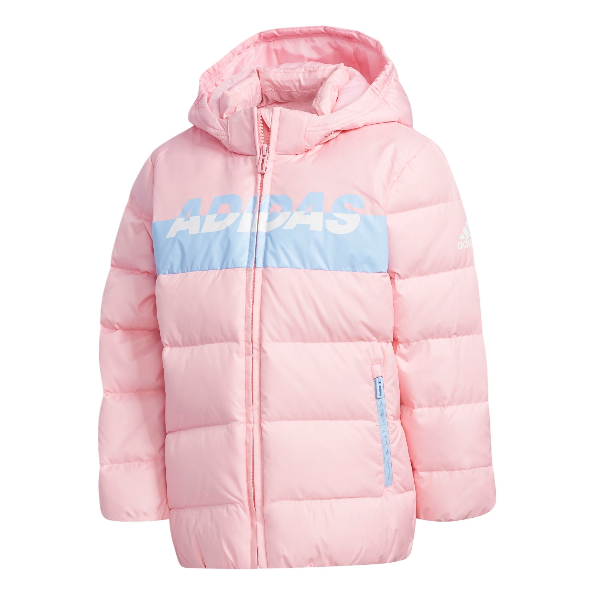 Пуховик Adidas Kids, светло-розовый — фото 2