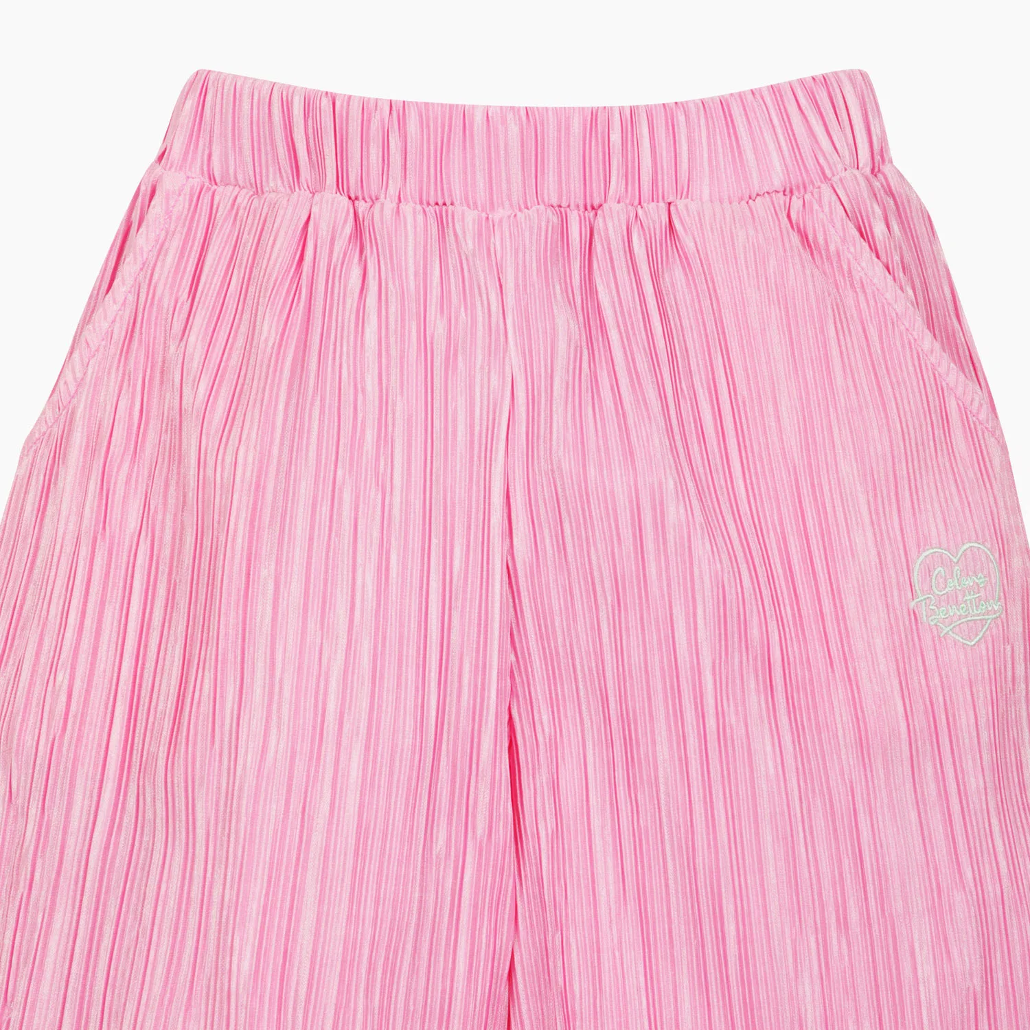 Детские розовые брюки "Бодре" длиной 7/8 от Benetton Kids — фото 3
