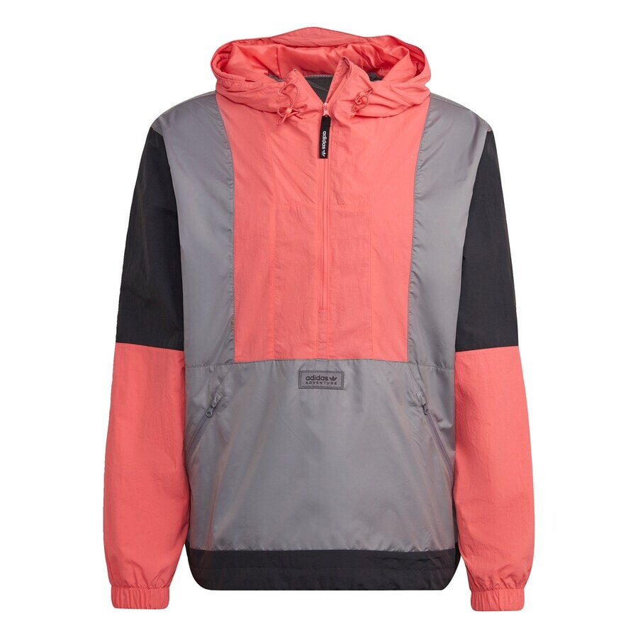 

Всесезонная куртка ADIDAS ORIGINALS Between-Season Jacket Adventure Blocked Windbreaker, цвет grey/red