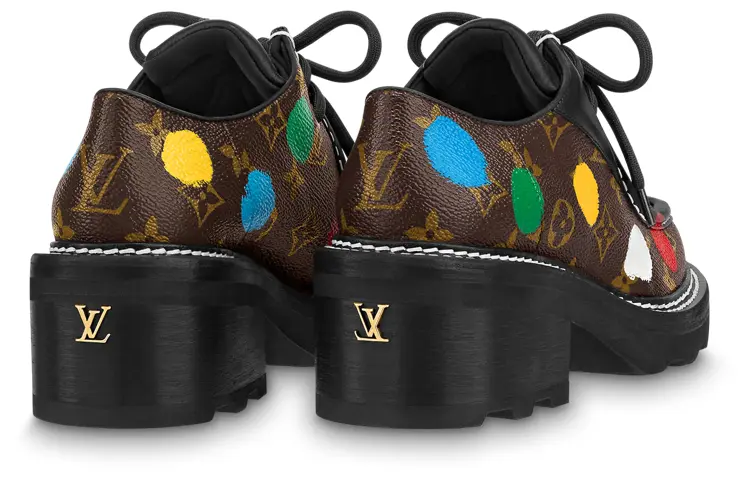 Туфли Yayoi Kusama X Beaubourg Mary Jane женские коричневые Louis Vuitton — фото 4