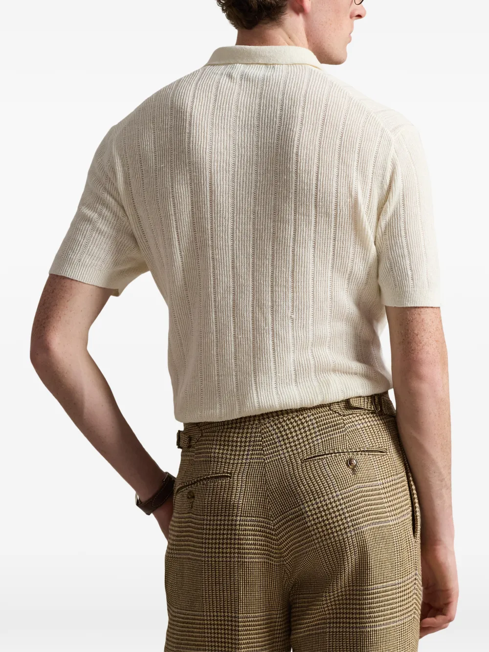 Фактурная футболка Polo Ralph Lauren, белый — фото 4