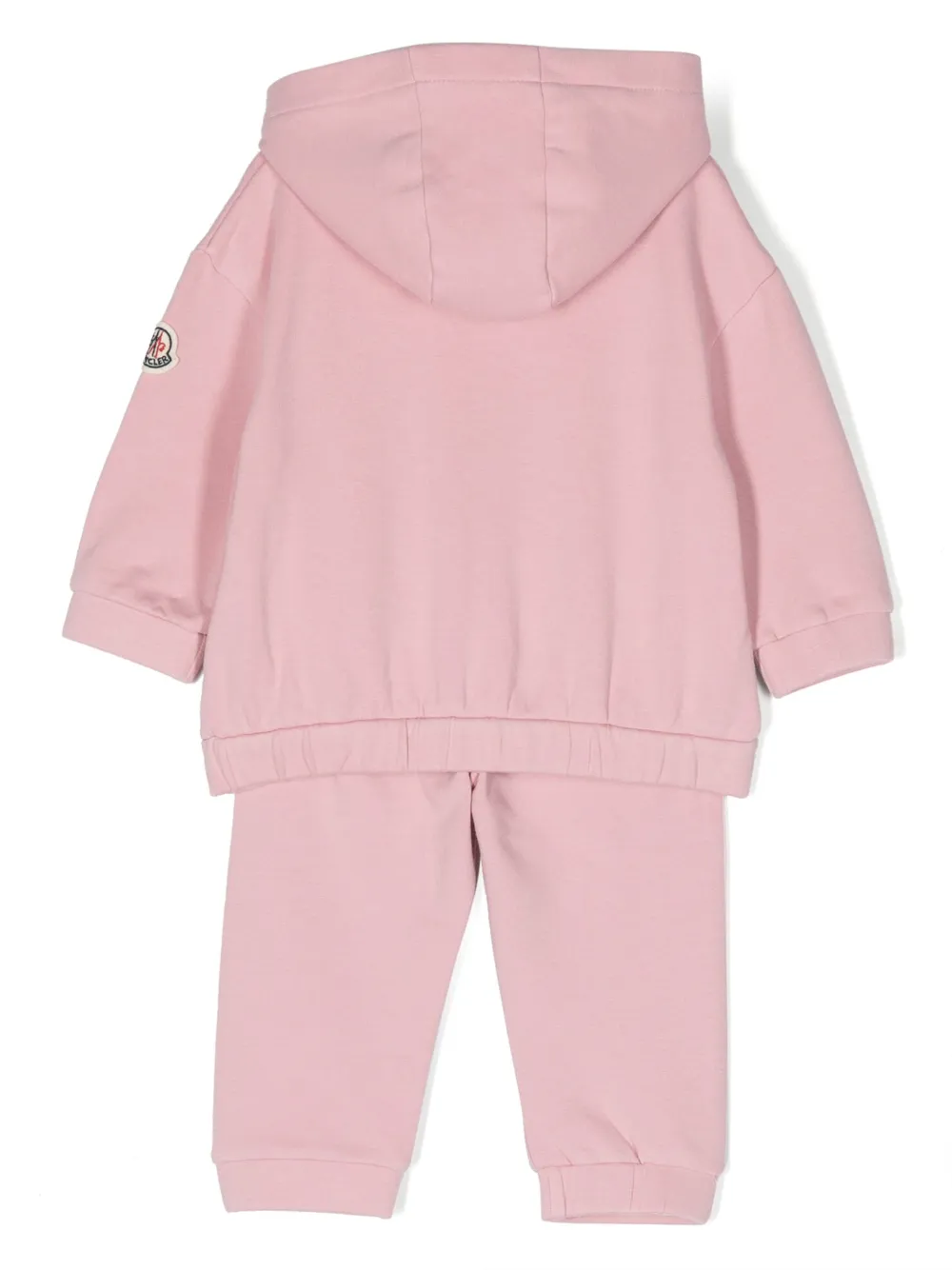 Спортивный костюм с логотипом Moncler Enfant, розовый — фото 2