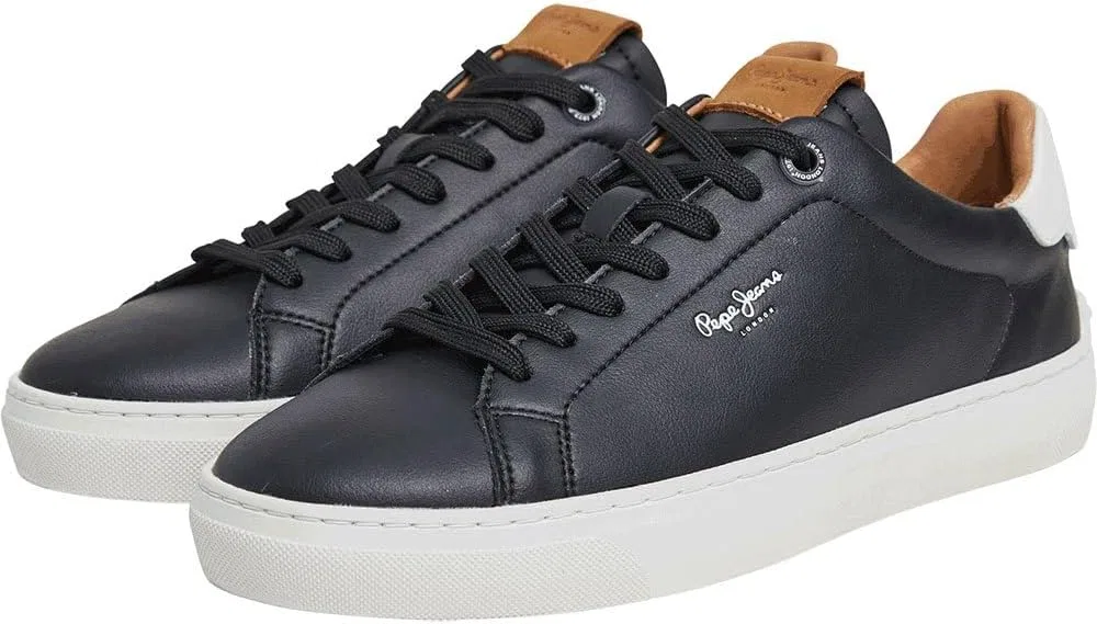 Кроссовки Pepe Jeans Camden Club Lederturnschuhe schwarz, Black Pms00020 999 — фото 3
