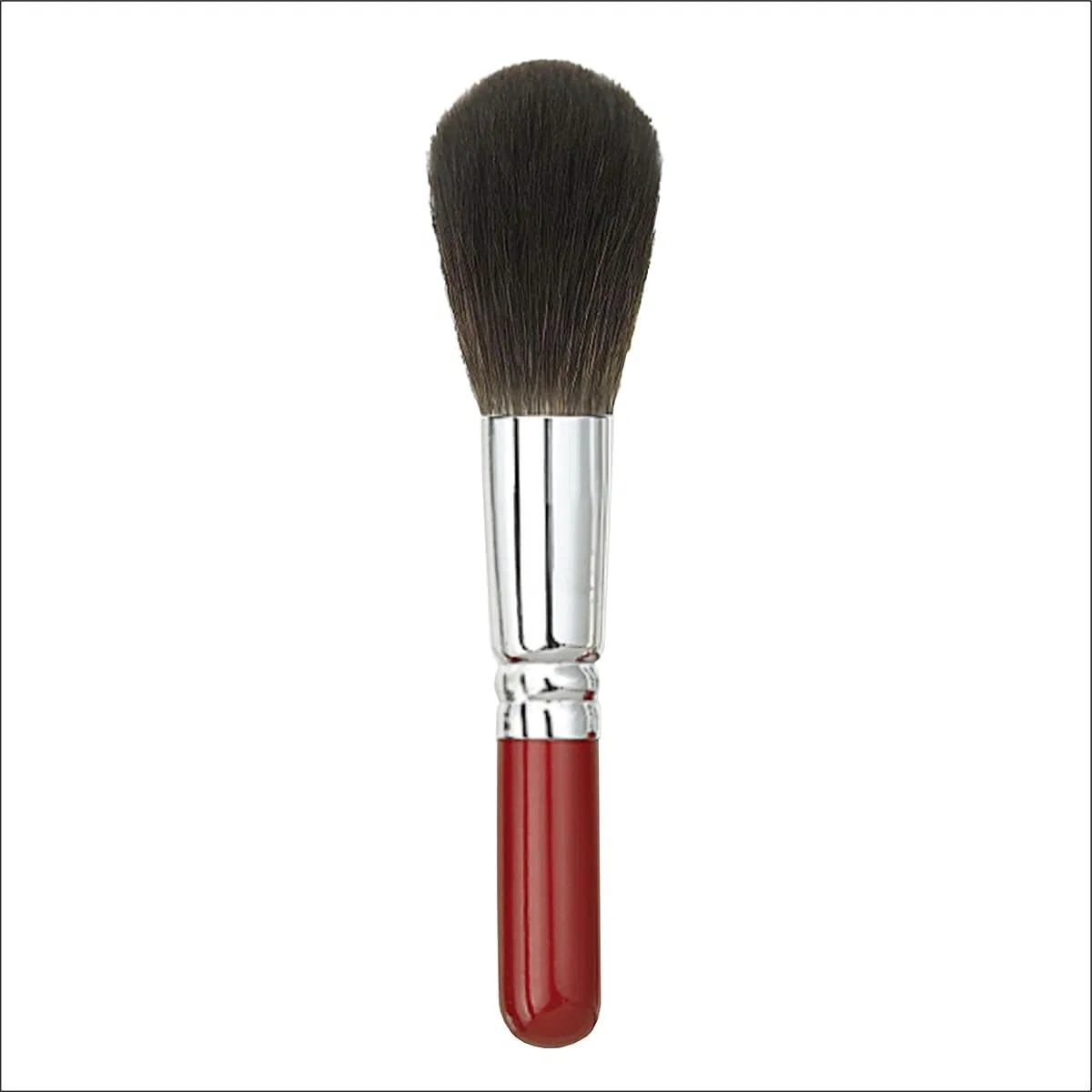 Кисть для румян Hakkuundo Kumano Cheek Brush, круглая плоская, красная Hakuundo