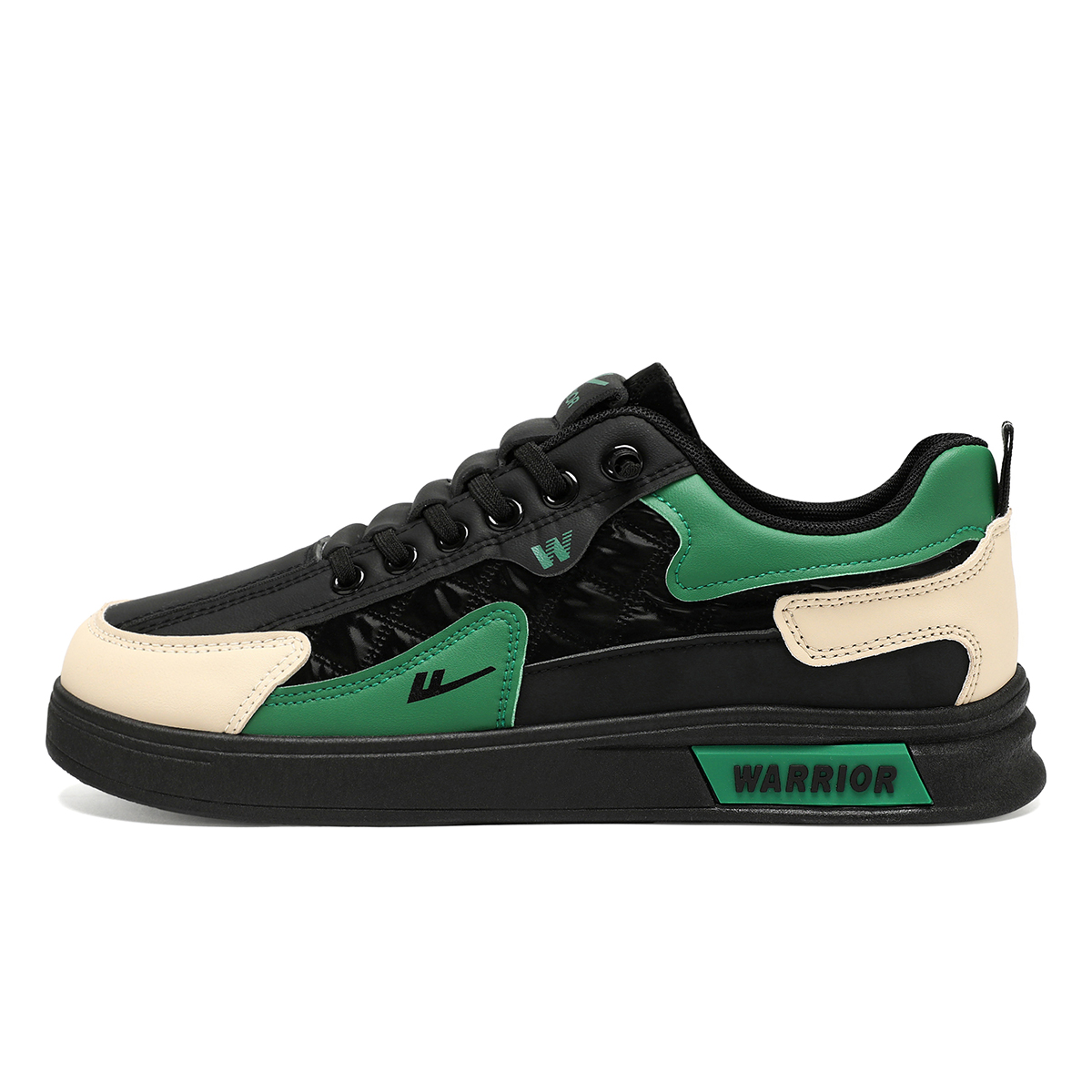 

WARRIOR Прочные дышащие скейтерские кроссовки мужские Black Rice низкие, цвет Black Rice (Low-Top Style)
