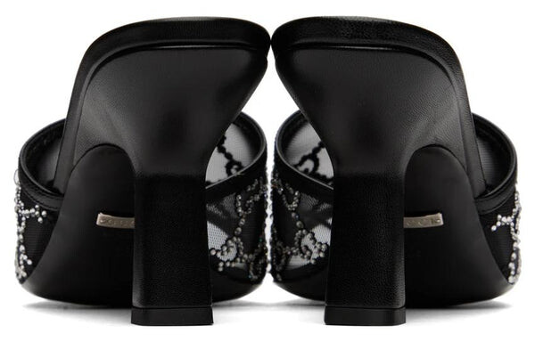 Сандалии gg mid-heel slide sandal 'black' Gucci, черный — фото 4