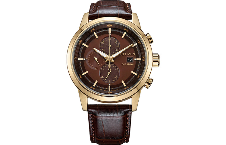 

CITIZEN Часы Ecology Drive Collection Light Powered Quartz Movement Cow Leather Strap Watch Men's Watch Coffee Watch Dial