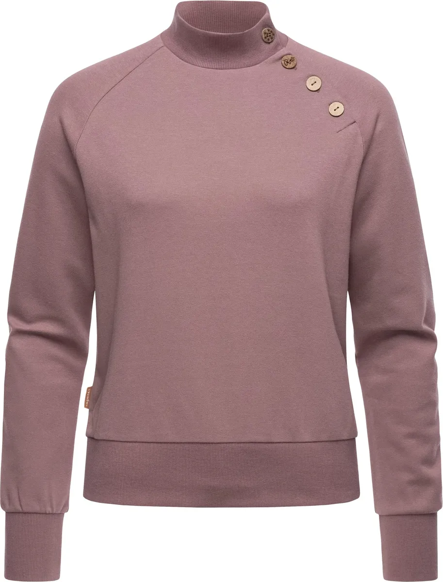 

Толстовка Ragwear "Majjorka Solid", женская рубашка с длинными рукавами, ребристыми манжетами и декоративными пуговицами, лиловый