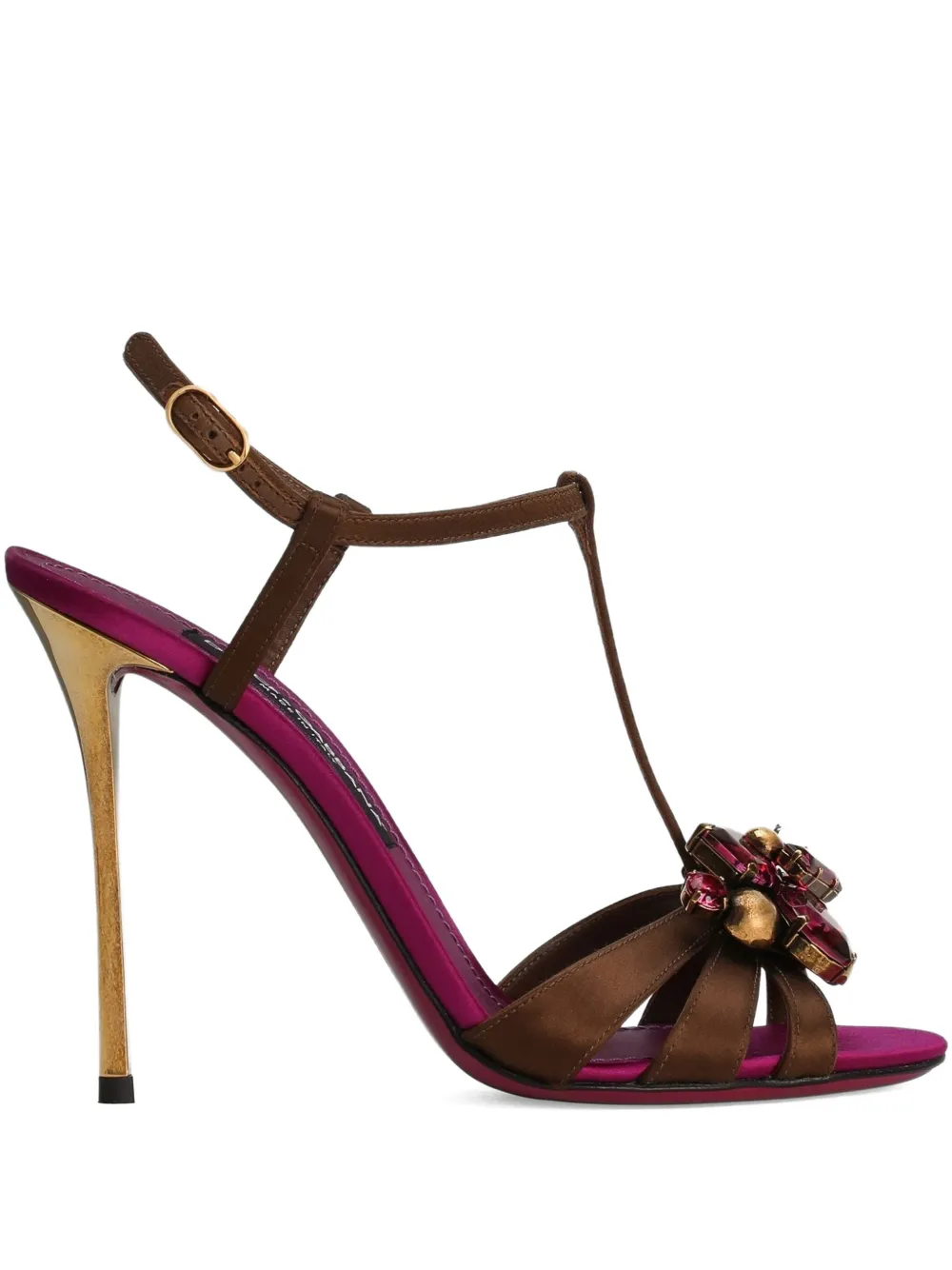 Босоножки keira 2.0 105 DOLCE & GABBANA, коричневый