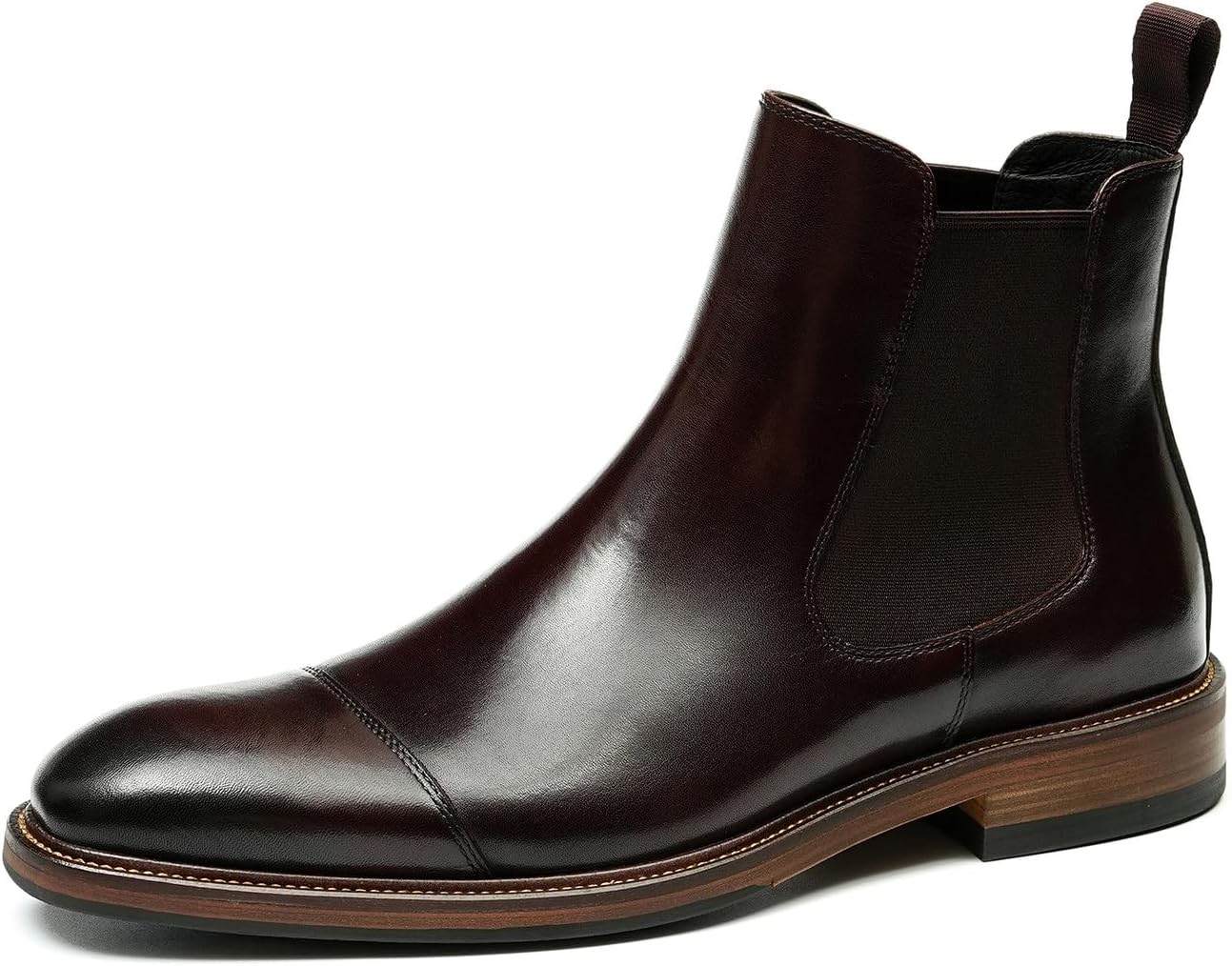 

Мужские ботинки Chelsea Santimon, формальные ботинки до щиколотки, из натуральной кожи, с круглым носком, стильные и удобные ботинки чукка, деловые мужские повседневные ботинки, для смокинга, свадьбы, выпускного, коричневые зимние ботинки