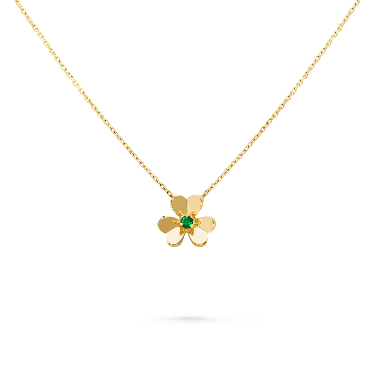 

Кулон Van Cleef & Arpels Frivole, мини модель, 18-ct желтое золото, изумруд
