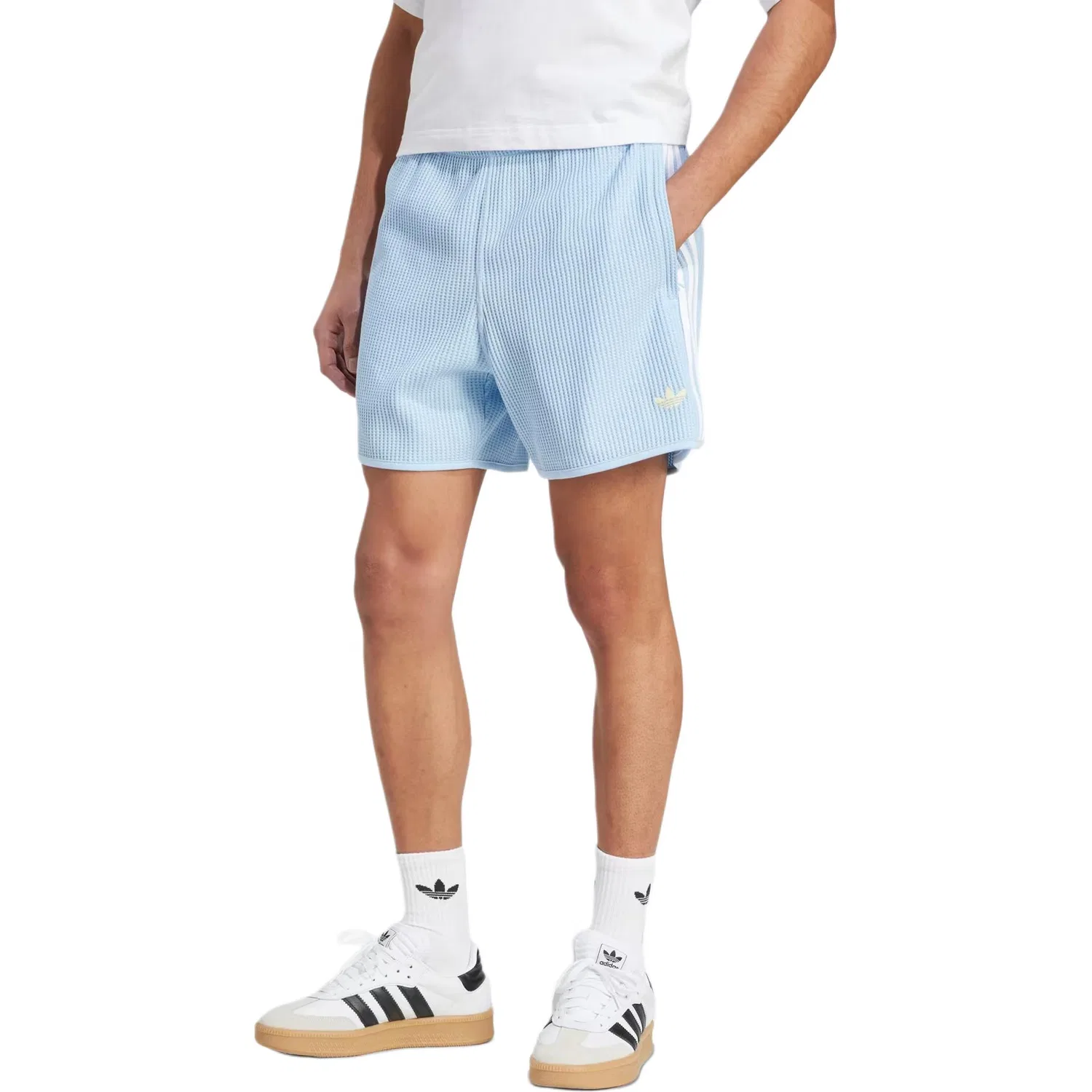 Шорты текстурированные Adidas Originals, Light Blue — фото 3