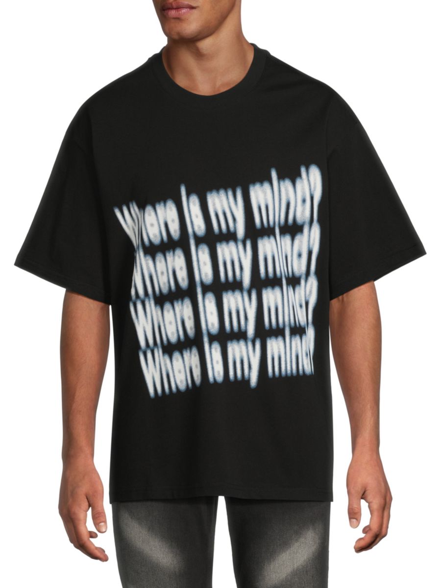 

Футболка с принтом из хлопка RTA, черный