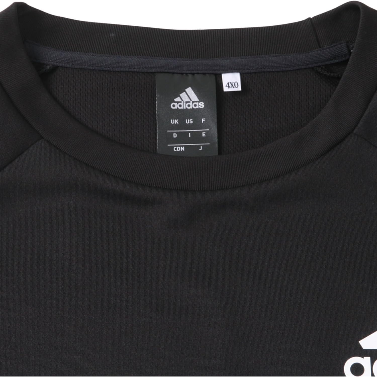 Футболка ADIDAS с коротким рукавом больших размеров, черный — фото 2