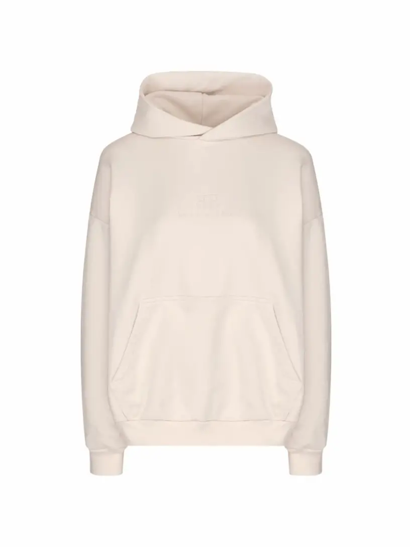 

Хлопковое худи с логотипом Balenciaga, белый