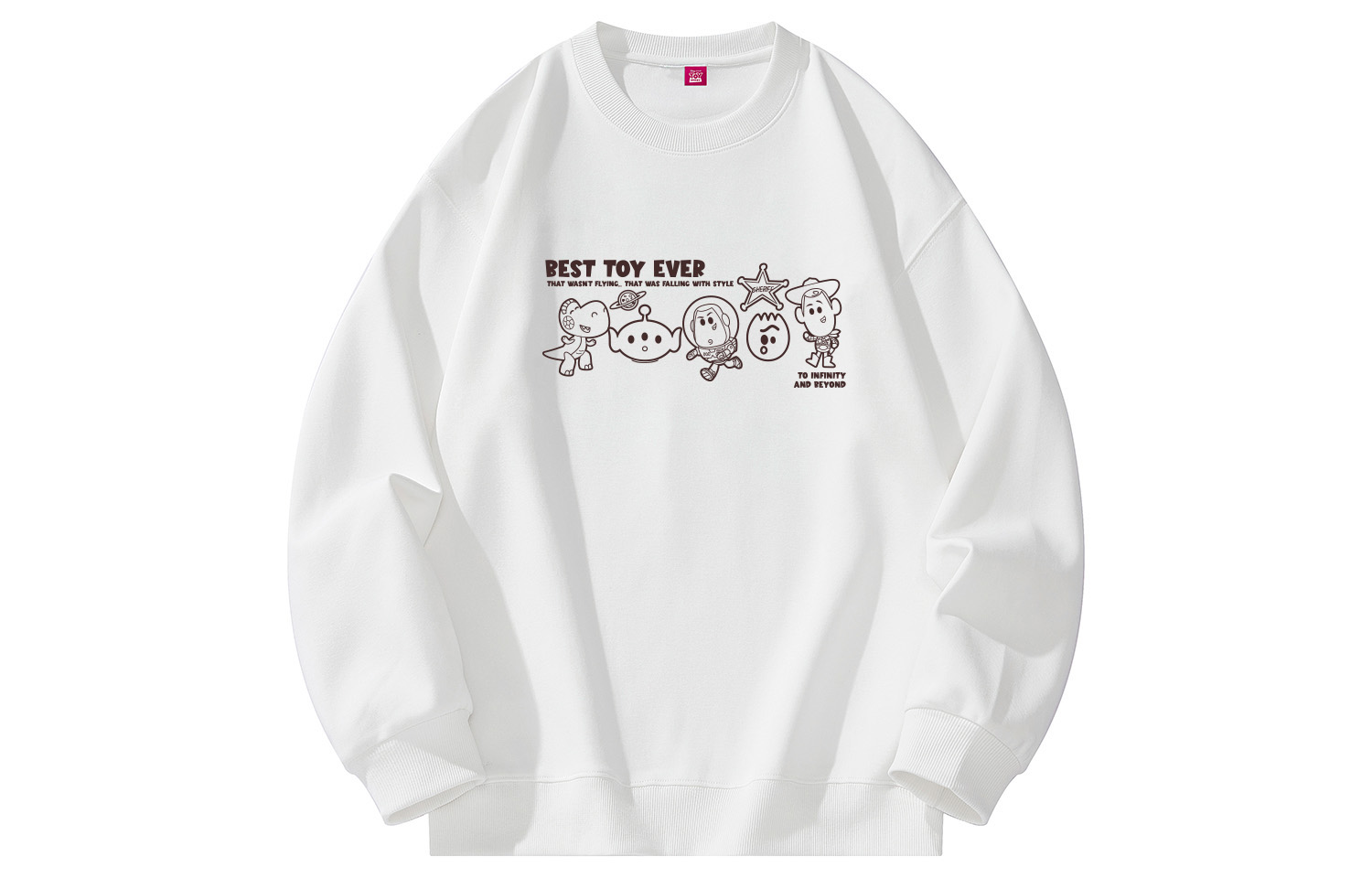 

Свитшот Unisex Crew Neck Moderate Heavyweight Disney, белый fleece-lined