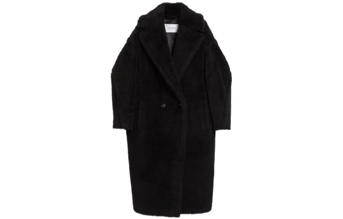 

MaxMara Пальто Max Mara с воротником из флиса, Black
