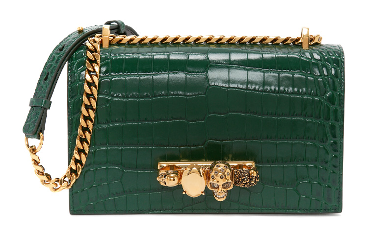 

Женская зеленая сумка через плечо из телячьей кожи Alexander McQueen