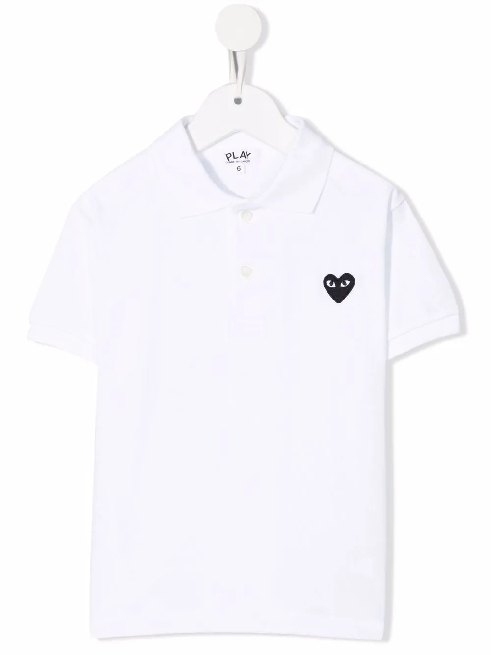 

Рубашка поло с нашивкой Comme Des Garçons Play Kids, белый