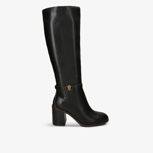 Кожаные ботинки до колена Shoreditch с орлом и декором Kurt Geiger London, черный