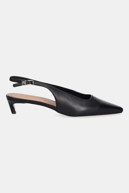 Кожаные туфли SQUARED TOE KITTEN SLINGBACK на квадратном каблуке Tommy Hilfiger, черный — фото 2