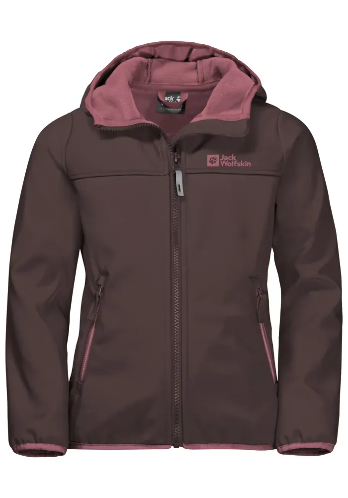 

Куртка из софтшелла Jack Wolfskin "FOURWINDS JACKET KIDS", с капюшоном, цвет Boysenberry