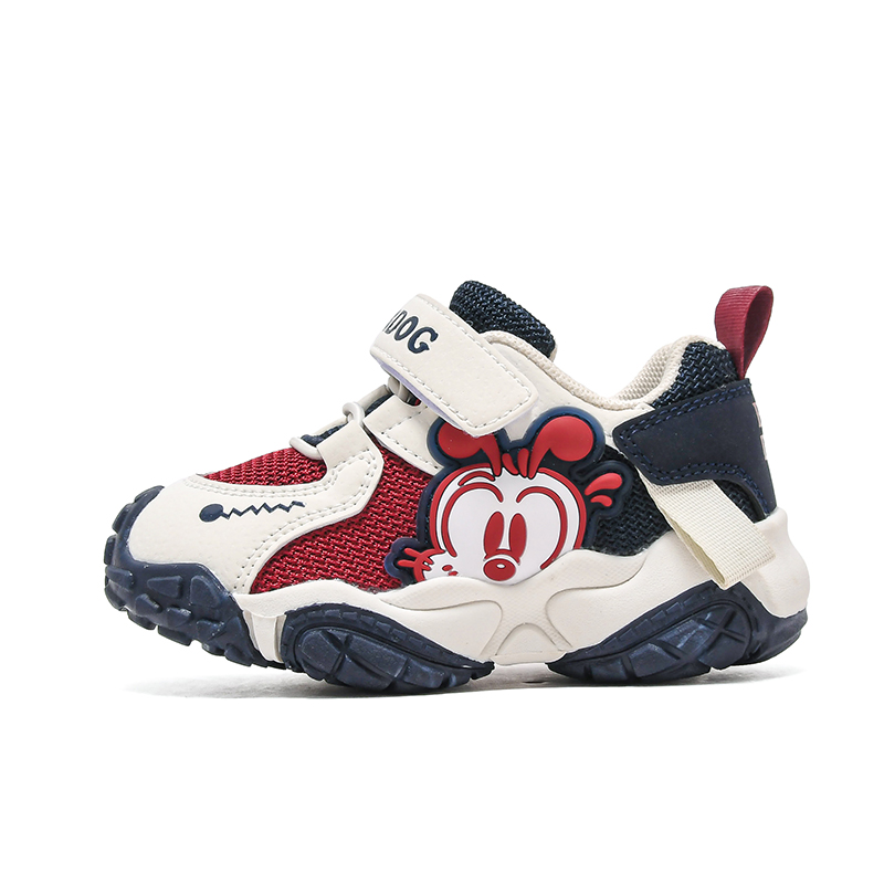 

Детские повседневные туфли с противоскользящей подошвой, амортизацией, устойчивостью к истиранию и дышащим верхом BOBDOG, красный