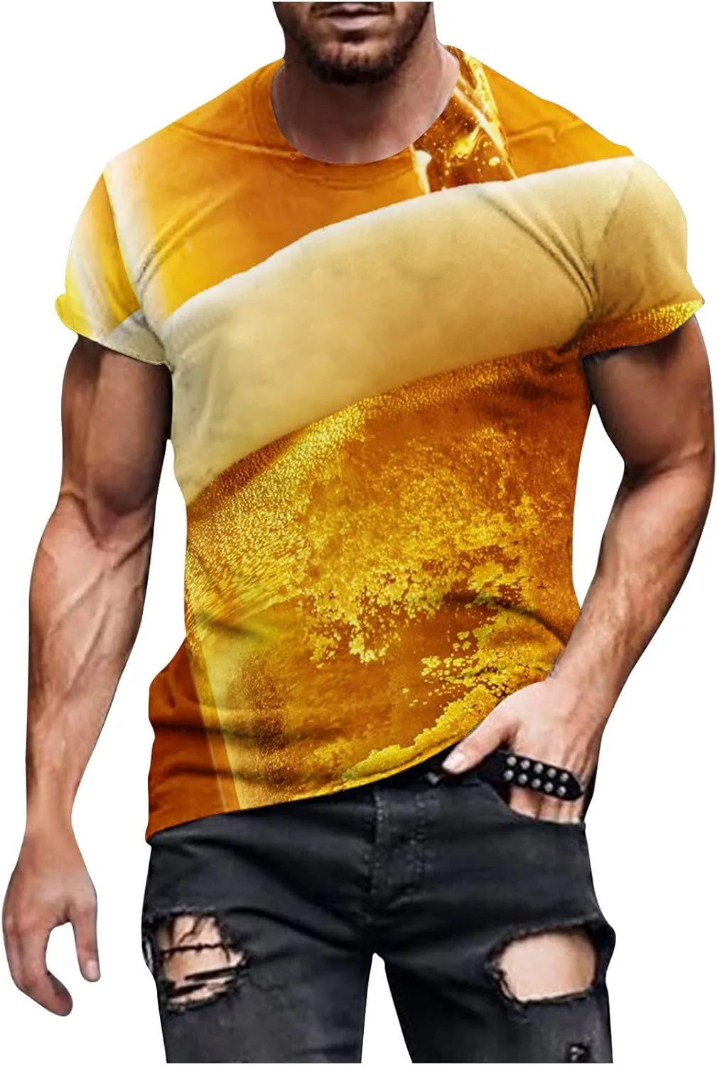 

Футболка для мужчин с 3D-принтом, летняя Sdeycui