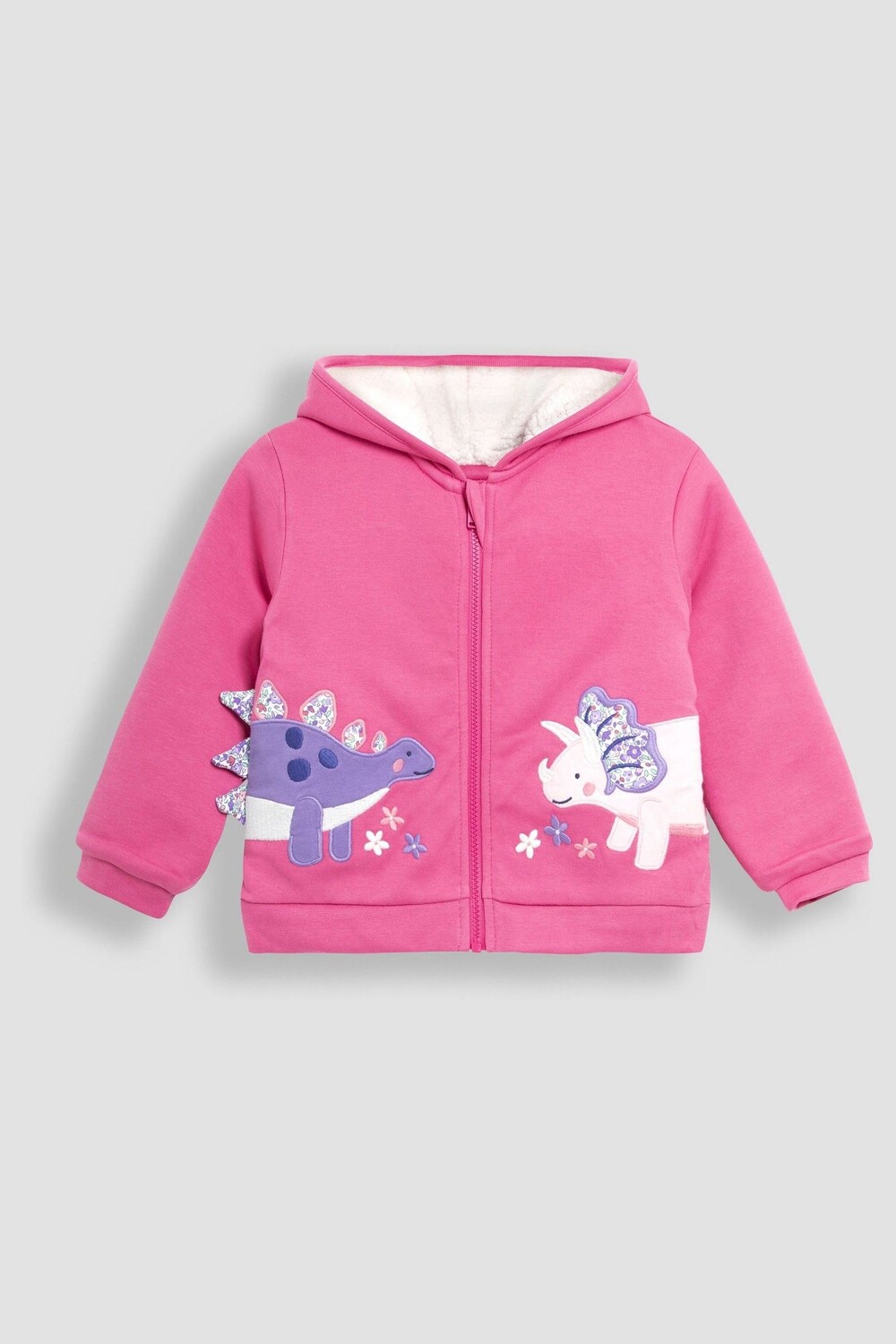 

Уютная толстовка с капюшоном из хлопка с аппликацией Jojo Maman Bébé, розовый