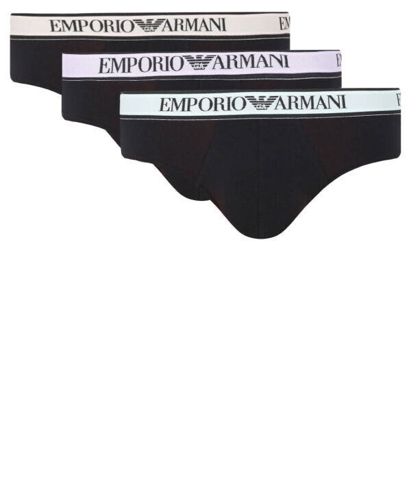 

Трусы мужские Emporio Armani брифы с логотипом бренда 3 шт, черный