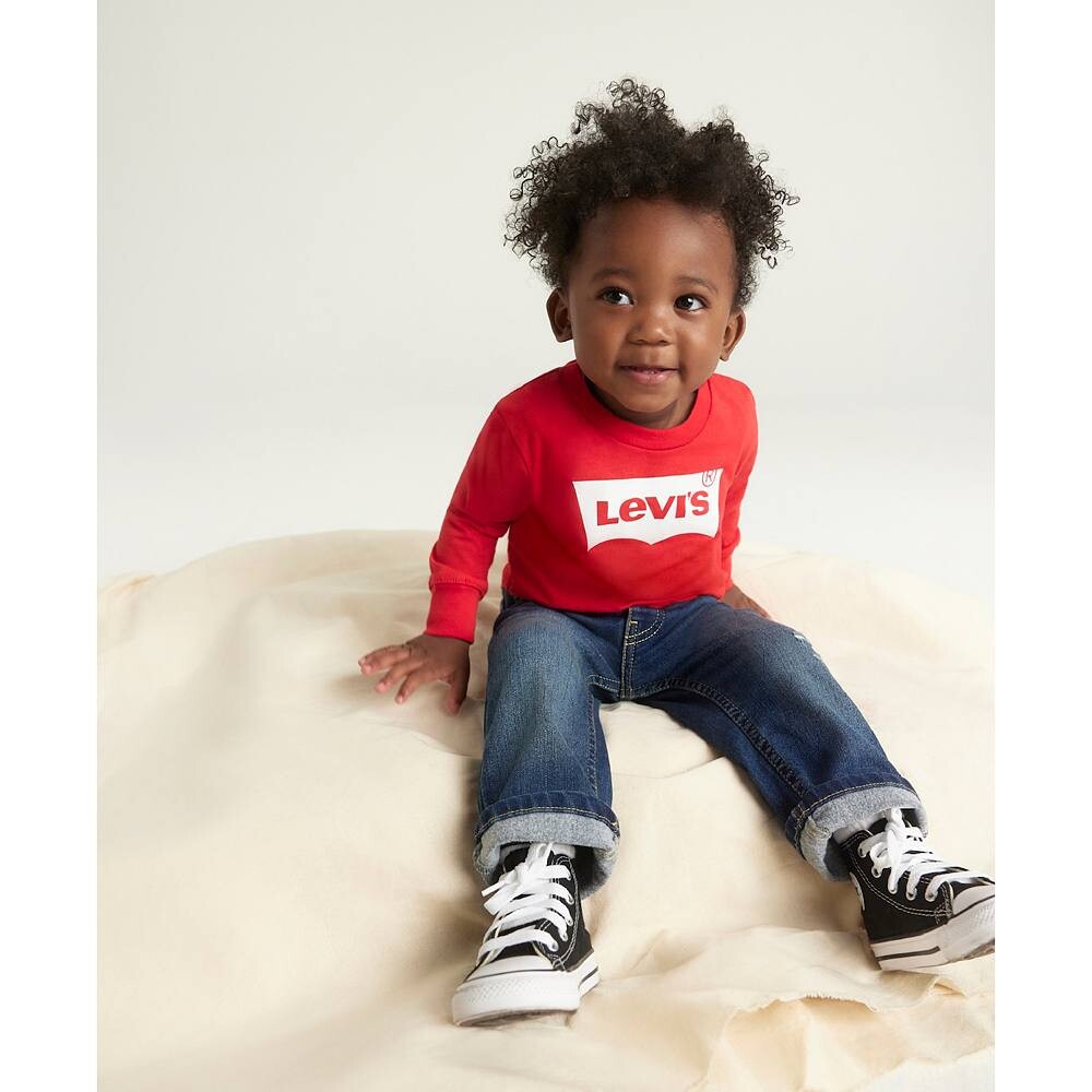 Джинсы без застежки Levi's Murphy для мальчиков и девочек младшего возраста, цвет Covered Up — фото 3