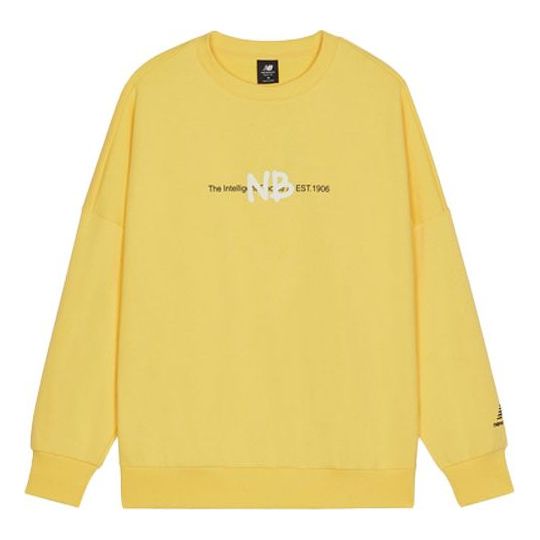 

Толстовка New Balance Men's New Balance Logo Printing Knit Sports Round Neck Pullover Yellow, желтый