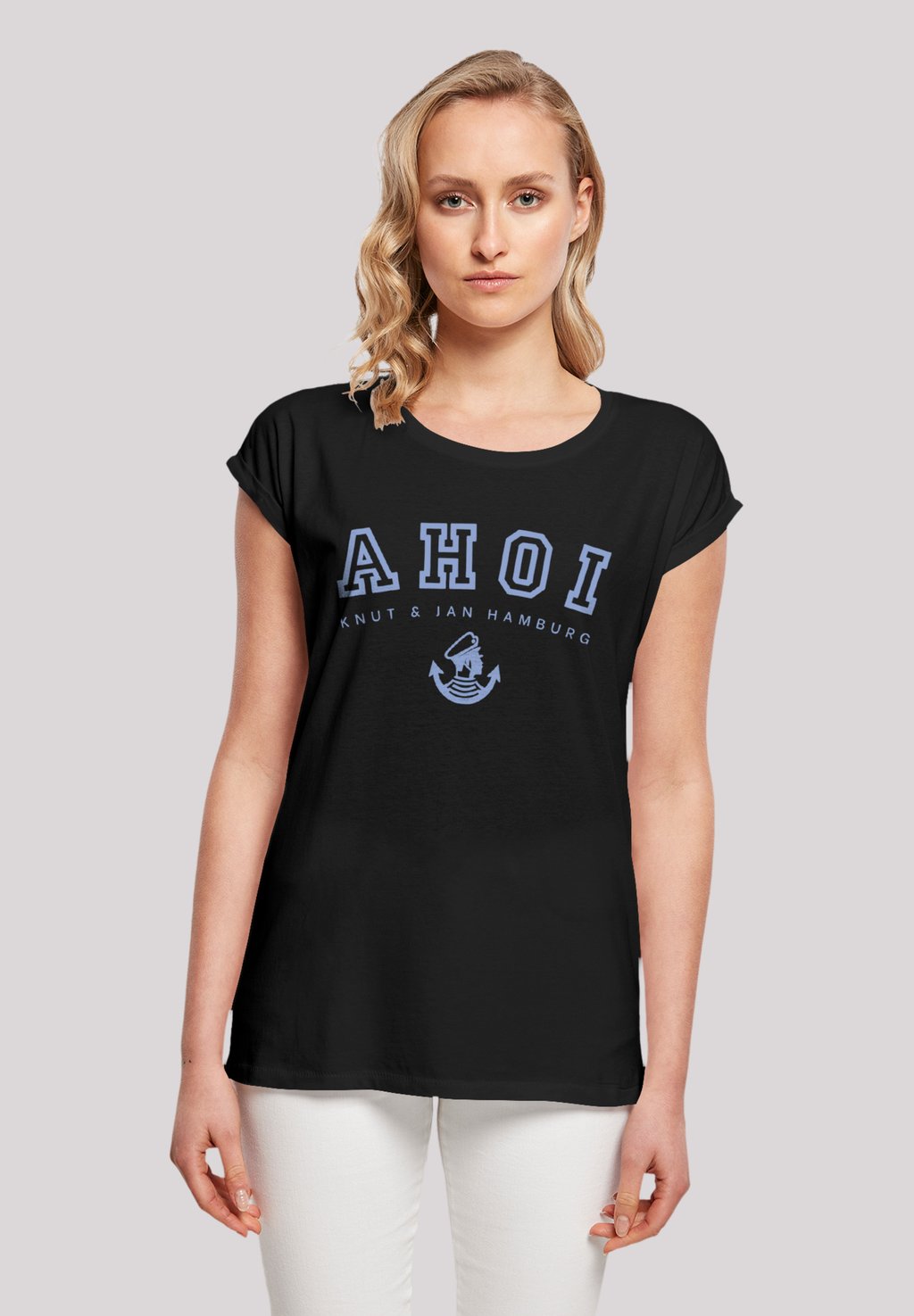

Футболка с принтом AHOI KNUT JAN HAMBURG F4NT4STIC, черный