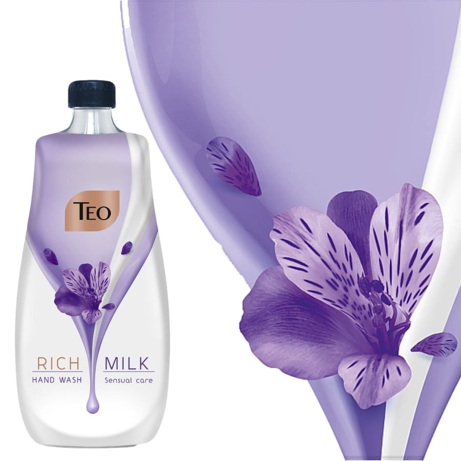 Жидкое мыло Teo Rich Milk Sensual Care, сменный блок, 800 мл — фото 2