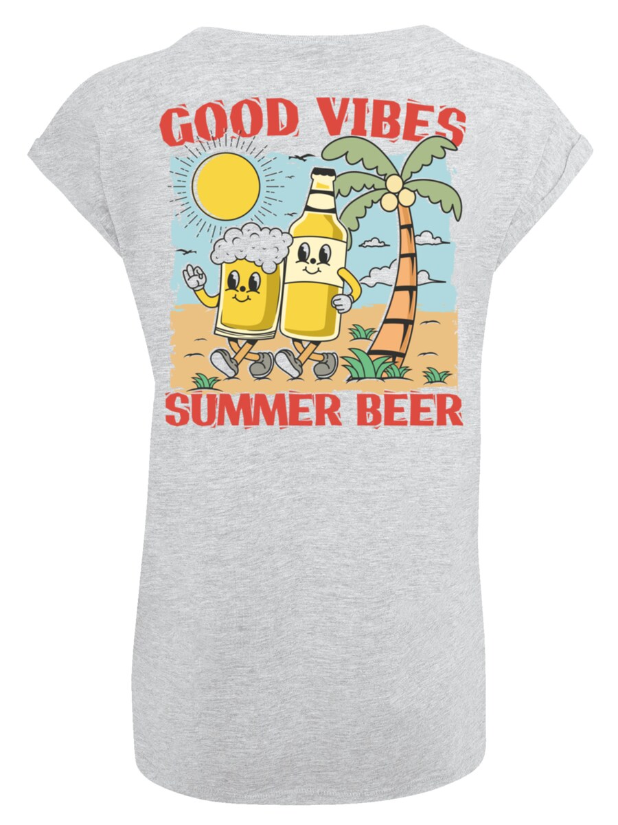 

Рубашка F4NT4STIC Summer Time Vintage Beer Cartoon, серый