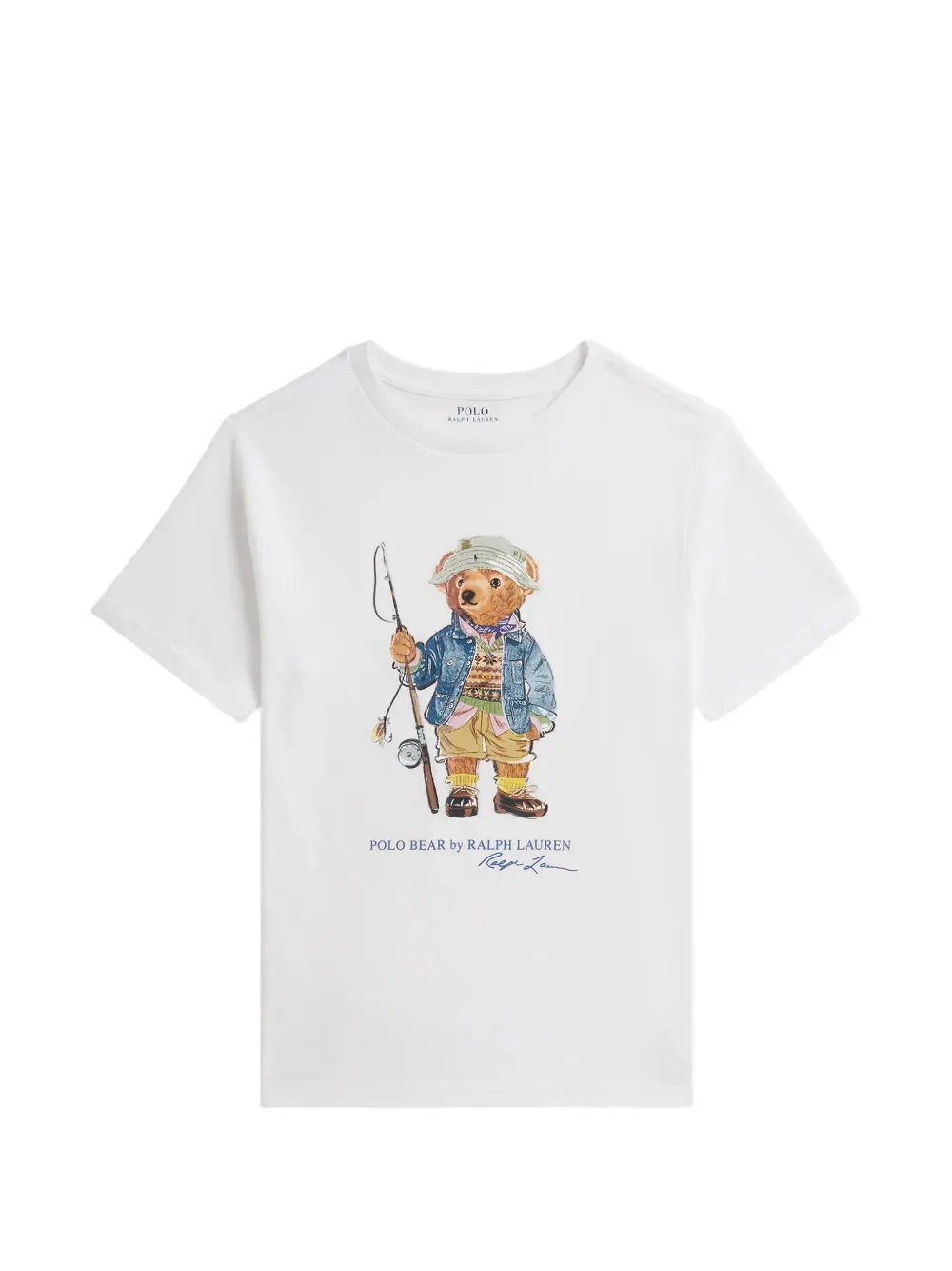 Хлопковая футболка Polo Bear Polo Ralph Lauren Kids, белый