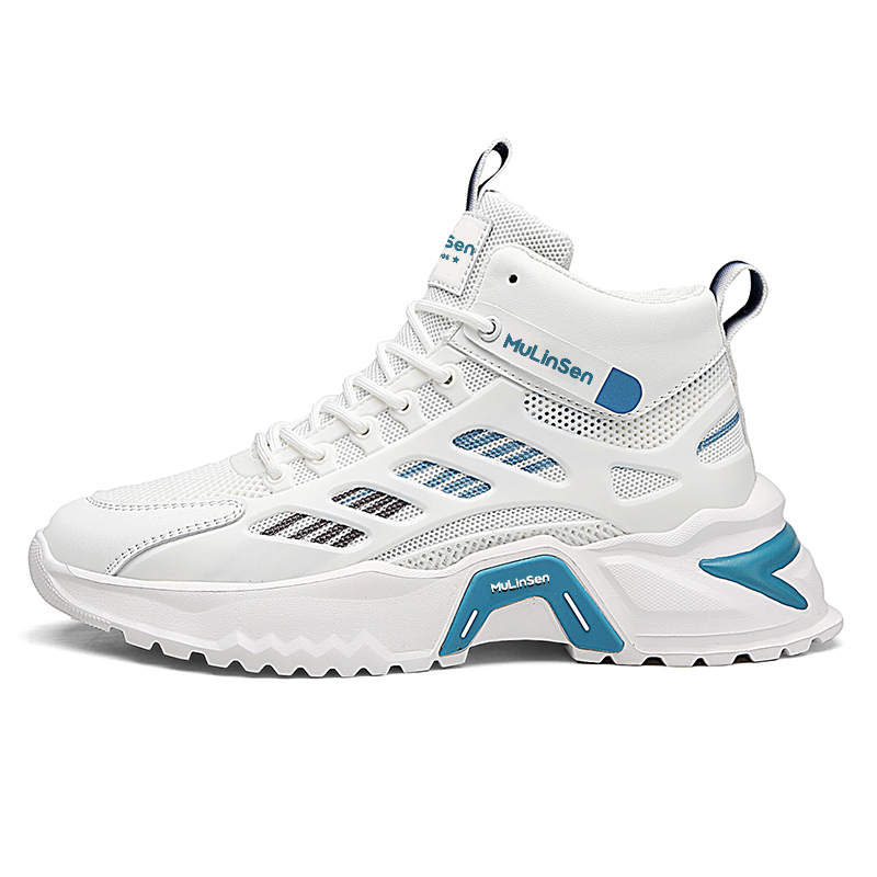 

Mulinsen Мужские мид-топы массивные кроссовки бело-голубые, цвет White Blue