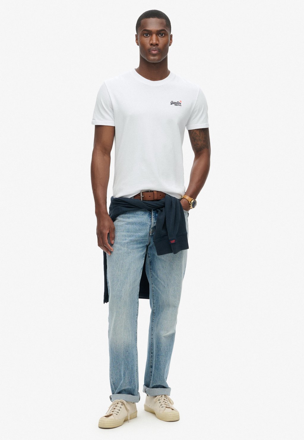 Базовая футболка ESSENTIAL EMBROIDERED Superdry, белый — фото 2