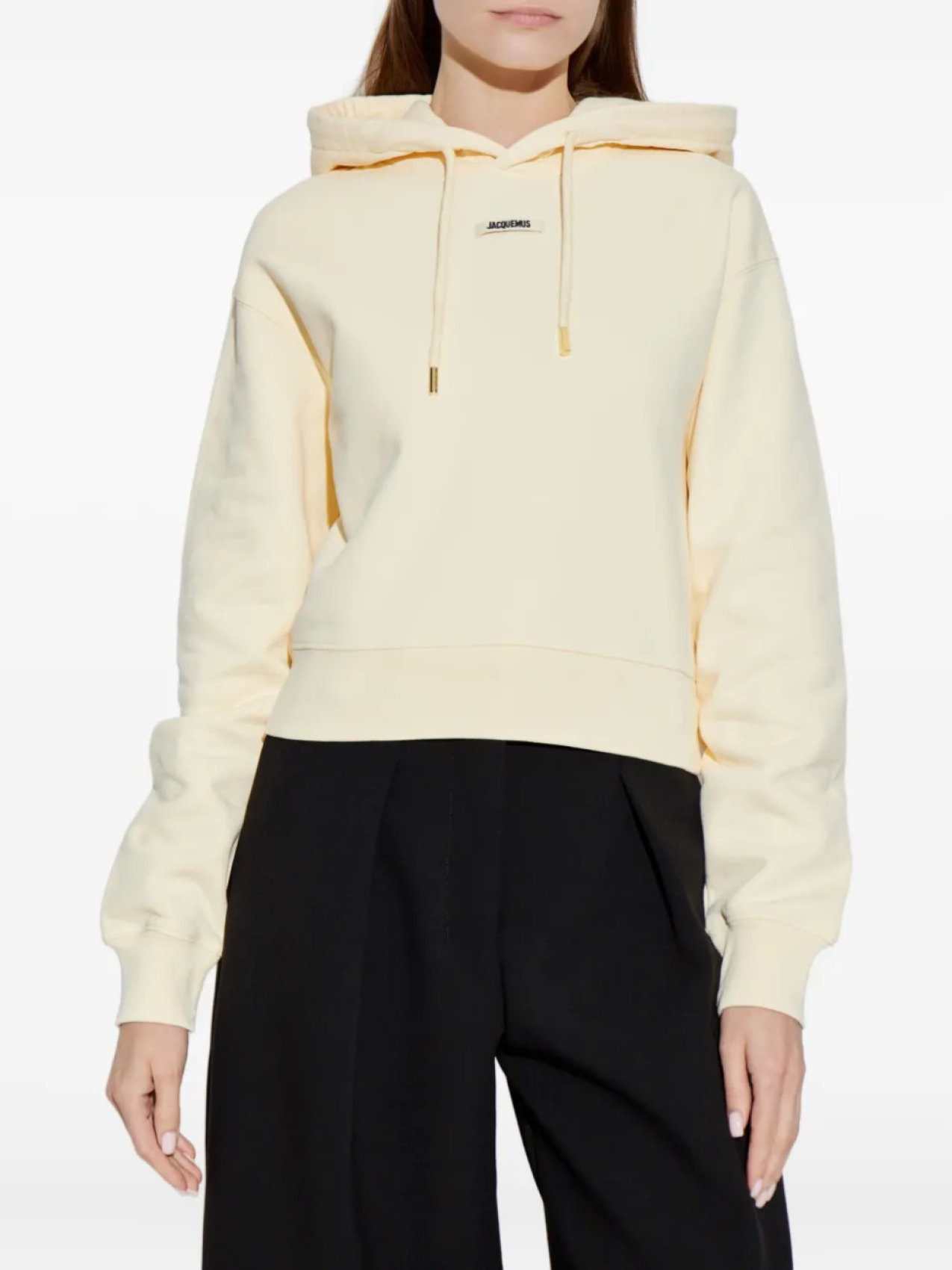 Толстовка с капюшоном и нашивкой-логотипом Jacquemus, нейтральный — фото 2
