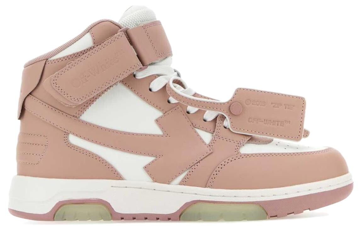 Кроссовки OFF-WHITE Out Of Office Mid Top White Pink Women's, розовый — фото 2