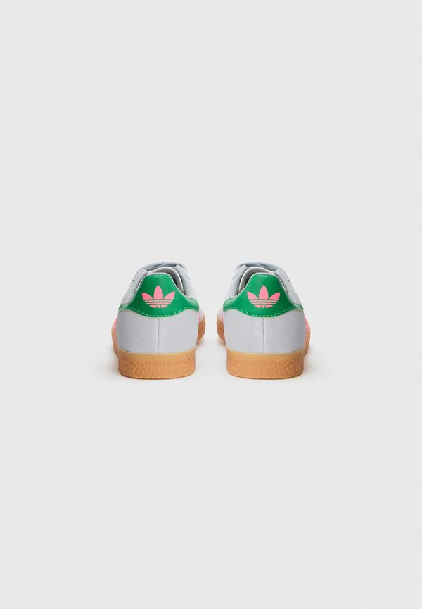 Кроссовки gazelle унисекс Adidas Originals, Silver-Coloured/Lucid Pink/Green — фото 3