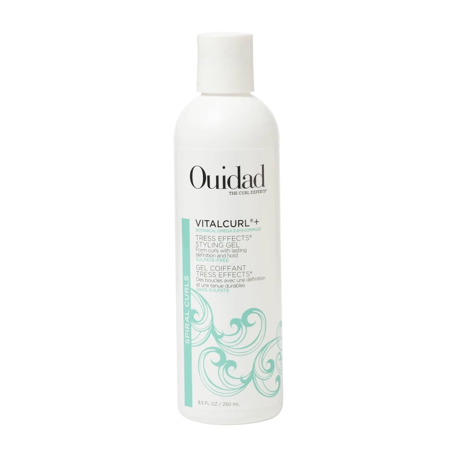 Ouidad VitalCurl+ Tress Effects гель для укладки спиральных кудрей - стойкая фиксация и определение, освежение водой, увлажнение, эластичность и объем, без сульфатов и минерального масла 240.98 г (1 шт.)