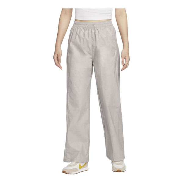 

Брюки woven high-waisted open-hem pants 'light iron ore' Nike, мультиколор