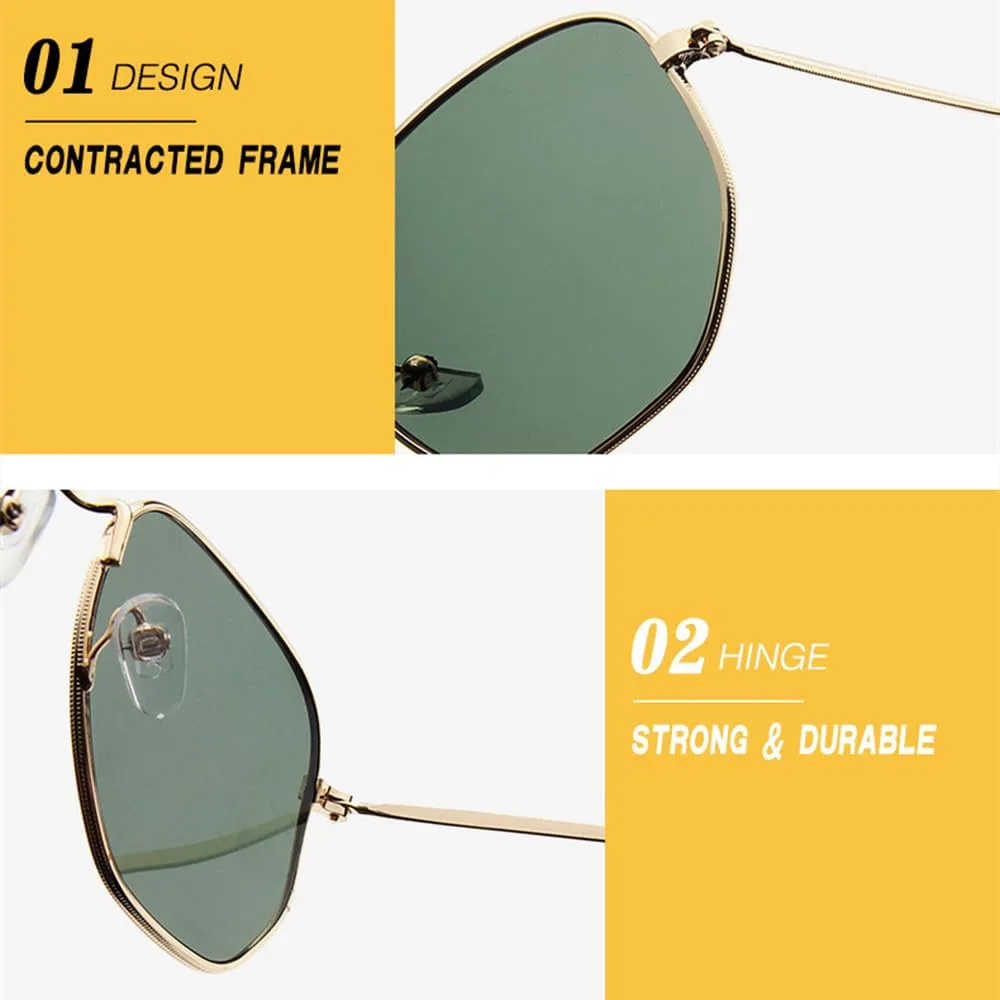 

Солнцезащитные очки LVTFCO Retro Polygon для женщин, классические, в маленькой металлической оправе, винтажные солнцезащитные очки для мужчин, Gradient Gray